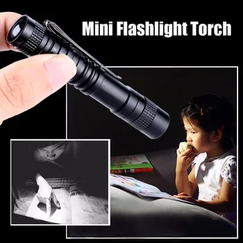 Bærbare 1Pc Mini Pocket Penlight XPE-R3 1000 Lumens LED Lommelygte Torch Light Lampe Klip Camping Fiskeri Lanterna Bruger AAA