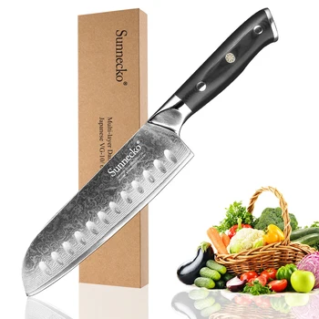 SUNNECKO Damaskus Kokkens Køkken Knive Japansk VG10 Stål Udskæring Santoku Cleaver Bøf Nytte at Skære Brød Kniv G10 Håndtag
