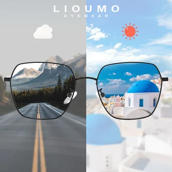 LIOUMO Design, Mode Solbriller Til Kvinder Trendy Skygge Polariseret Fotokromisk Linse Mænd Høj Kvalitets Unisex Briller gafas de sol
