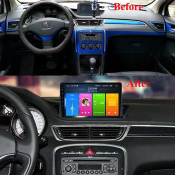 9 tommer 2 Din Android-Car Multimedia-Afspiller til Peugeot 308 2010-2016 stereo-GPS navigation Støtte BT WIFI FM