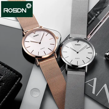 ROSDN ægte dameur kvindelige watch koreanske version af simple mode mekaniske ure vandtæt ur