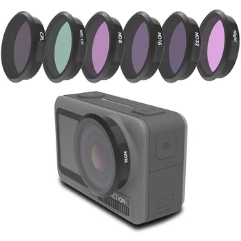 For DJI Osmo Action Kamera Filter UV/CPL/ND 8 16 32 64/Naturligt Natten Linse Filtre Kit For Osmo Handling Tilbehør Hurtig at Installere