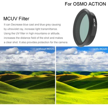 For DJI Osmo Action Kamera Filter UV/CPL/ND 8 16 32 64/Naturligt Natten Linse Filtre Kit For Osmo Handling Tilbehør Hurtig at Installere