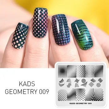 KADS Nail Stamping Plader Negle Kunst Nye Ankomst Hot Salg Geometriske Blomster Smykker 40 design Skabelon Stempel Manicure Stencil