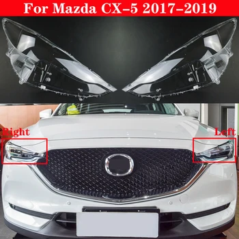 Bil Foran Lygten Dækning For Mazda CX-5 2017-2019 Forlygte Lampeskærm Lampcover Head Lamp light glas Linse Dækker Shell Caps