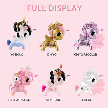 Særtilbud Tokidoki Unicorno Cherry Blossoms Unicorn Blind Kasse Legetøj Gætte Taske Søde Dukke Blind Pose Legetøj Anime Tal Gave