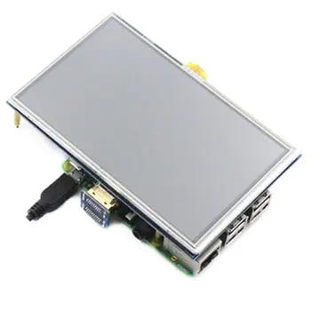 5-tommer LCD-skærm, HDMI-1024X600 HD touch-skærm kapacitiv skærm for Raspberry Pi 4 Model B 3B+/3B/2B/B+