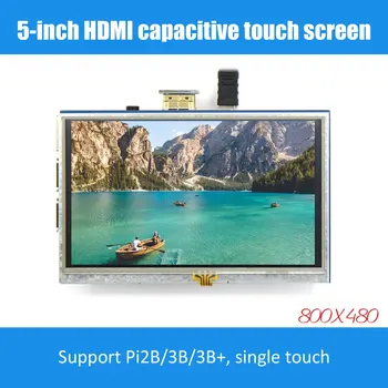5-tommer LCD-skærm, HDMI-1024X600 HD touch-skærm kapacitiv skærm for Raspberry Pi 4 Model B 3B+/3B/2B/B+