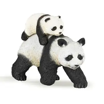 3inch Simulering Panda Og Baby Skov Vilde Dyr Model Wild Life Figur PVC-Legetøj, Dyr, Figurer 50071 Gave Til Børn 7929