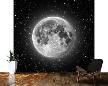 Papel de parede Mystisk drøm månen sky på himlen naturlige landskab som baggrund,stue, soveværelse bar vægmaleri