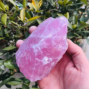 300-900 Naturlige Rå Pink Rose Quartz Krystal Sten Mozambique