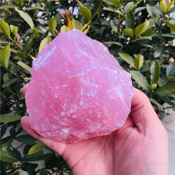 300-900 Naturlige Rå Pink Rose Quartz Krystal Sten Mozambique
