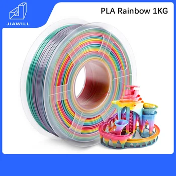 Rainbow PLA Filament: en 3D-Printer Plast Til 3D-Pen Til at Tegne 1 kg 1.75 mm Til Børn med Høj Styrke Hurtig levering