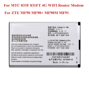 Nye 2300mAh Li3723T42P3h704572 Batteri til ZTE MF91 MF90 MF90M MF90+ 4G WIFI Router Modem Udskiftning af Batterier