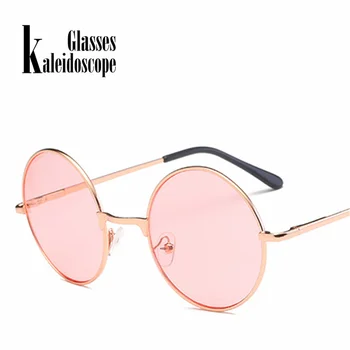 Kalejdoskop Briller Mode Runde Solbriller Kvinder Mænd Rundt Kvinde Mand Sol Briller, Beskyttelsesbriller Grøn Pink Blå UV400