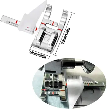 LMDZ 3/4/6mm symaskine Professionel Fod sæt med 1 Stk Justerbare Guide trykfoden Hemming Fod Kit Snapper
