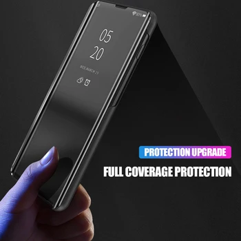 360 Luksus Smart Spejl Flip Phone Case For Xiaomi 10T Lite 3D Klar Opfattelse bagcoveret på Xaomi Xiomi Min 10T Pro Mi10t Light Armor