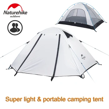 Naturehike Bærbare Udendørs Camping Telt 2/3/4 Person Backpacking Vandring Vandtæt 5000mm Dobbelt Lag Rejser Fiskeri Te