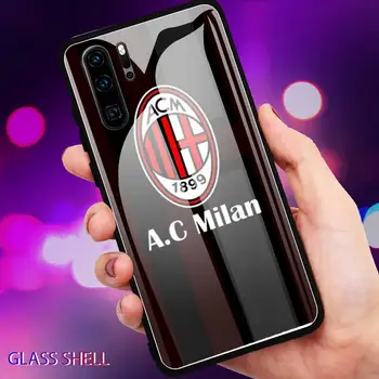 Italienske storklub AC Milan Telefonen Sagen For Huawei P9 10Plus 20PRO P30 Lite bagcoveret Hærdet Glas Tilfælde For NOVA 3E-Serien