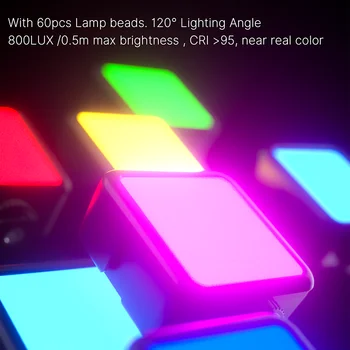 Ulanzi VL49 RGB LED Video Lys 2500K-9000K Med Koldt Sko Fotografiske Belysning Vlog Fyld Lys Til din Smartphone-SLR DSLR-Kamera