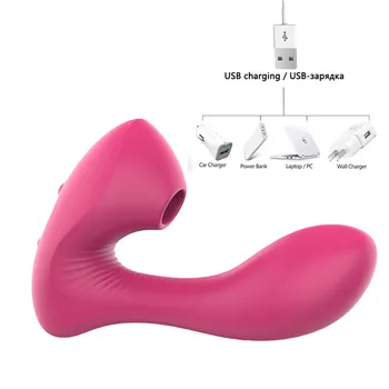 Klitoris Stimulator Clit Sucker Massager Vibrator Vibromasseur Femme Silencieux Dildo, G-Spot Vibrator for Kvinder, Voksne Sex Legetøj