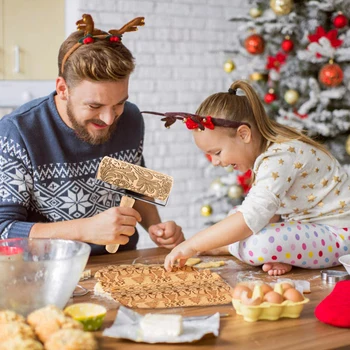 Træ Blad Jul Hjorte, Træ-Kagerulle Prægning Bagning Cookies Noodle Kiks Fondant Kage Dejen Mønstrede Rullegardiner
