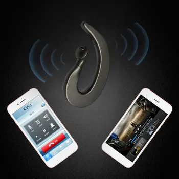 Trådløse Bluetooth Hovedtelefoner Stereo-Bone Conduction Hovedtelefon med Mikrofon Ear Hook-Letvægts Headset Sport
