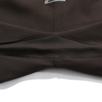 Bedste Version Reflekterende Logo Fleece Sweatpants Hip Hop Afslappet Fit Bukser Med Snøre