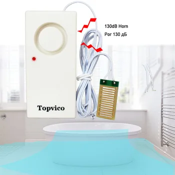Topvico 3pcs Vand Lækage Sensor læksøger Overløb Oversvømmelse alarmregistrering 130dB LED Lavt Batteri Alarm Hjem Sikkerhed Alarm