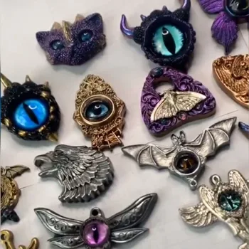 Nye Gennemsigtige Silicone Mould Tørret Blomst, Harpiks Dekorative Håndværk DIY Eagle Owl Demon Skimmel epoxy harpiks forme til smykker