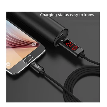 Vogek USB Type C Telefon Kabel til Huawei Samsung Spænding og Strøm Display Type-C Hurtig Opladning Data Sync USB-C Telefon Kabel 8378