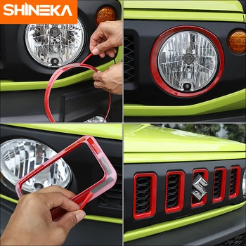 SHINEKA Bil Styling For Suzuki Jimny Bil Front Gitter Forlygte Dekoration Dække Klistermærker Kit For Suzuki Jimny 2019+ Tilbehør