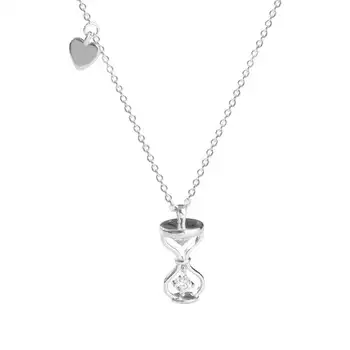 INZATT Ægte 925 Sterling Sølv Timeglas Hjertet Choker halskæder For Mode Kvinder bryllupsfest Fine Smykker Søde Tilbehør