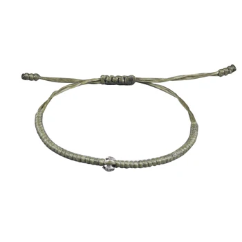 Håndlavet Flettet Tov, Kæde Etniske Wrap Armbånd Til Kvinder 925 Sterling Sølv Enkelt Perle Lucky Charm Bracelet