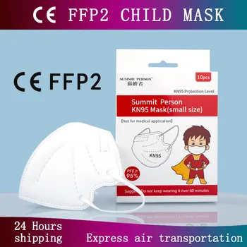 Ce-ffp2 maske af 5 Lag KN95 Maske For 5-15 Børn Kid Barn Støv KN95 filter FFP2 beskytte Ansigt Maske Drenge Piger CE Respirator 8482