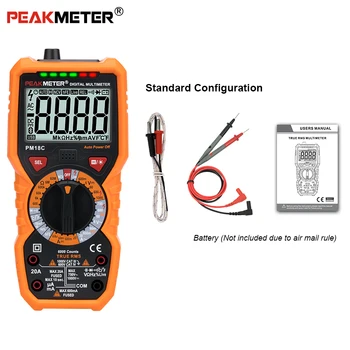 Digital Multimeter PEAKMETER PM18C Sand RMS AC/DC Spænding, Modstand Meter PM890D Kapacitans Frekvens Temperatur NCV Tester
