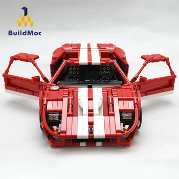 BuildMoc Technic Bil Superbil MOC Sports bil Race Roadster Racing byggesten Mursten Technic Legetøj Til Drenge Børn Gave