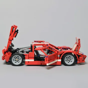 BuildMoc Technic Bil Superbil MOC Sports bil Race Roadster Racing byggesten Mursten Technic Legetøj Til Drenge Børn Gave