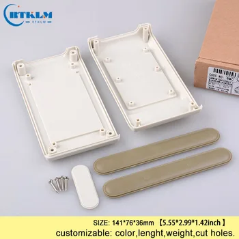 Håndholdt elektrisk box plast kabinet af abs plastic samleboks diy projekt elektroniske håndholdte plast Desktop-box 141*76*36mm