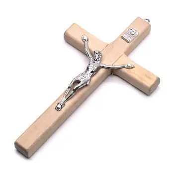 5x Træ-Kristus Jesus, Kors, Lidelse Statue Religiøse Bøn Crucifix Vedhæng