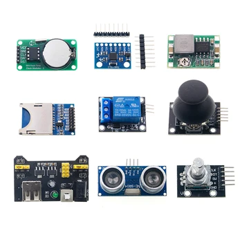 45 af sensor-moduler til arduino starter kit, som er bedre end 37in1 37-i-1 sensor learning kit med plast