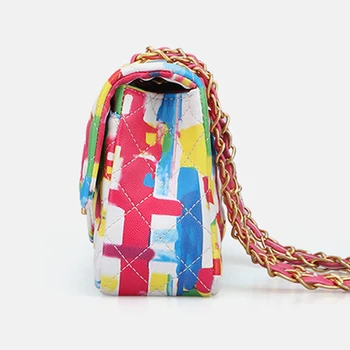 Farverig Regnbue Crossbody Tasker til Kvinder 2019 Luksus Punge og Håndtasker, Kvinder Tasker Designer Graffiti Messenger Taske rejsetasker