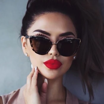 2020 Overdimensionerede Solbriller Kvinder Cateye Retro Brand Designer solbriller til Kvinder Luksus Solbriller Kvinder Oculos De Sol Feminino