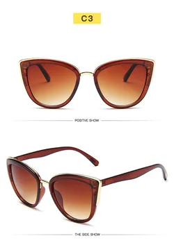 2020 Overdimensionerede Solbriller Kvinder Cateye Retro Brand Designer solbriller til Kvinder Luksus Solbriller Kvinder Oculos De Sol Feminino