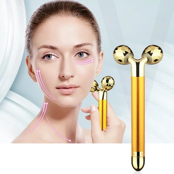 Nye El-Rulle 3D-Massageapparat Ansigt-Løft af Ansigt 3D Massage stav V Ansigt Guld Stick Beauty Bar Skønhed Instrument
