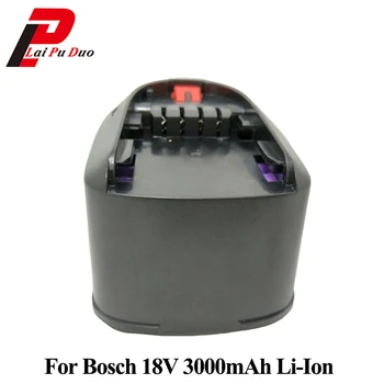 For Bosch 18V 3000mAh Li-Ion Genopladeligt Batteri Til Bosch 3.0 Ah PSR 18 LI-2 2 607 336 039 2 607 336 208 Power 4All Batterier