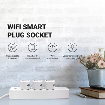 Smart Plug EU ' s WiFi-Stik 16A Stik Timing Funktion SmartLife APP Control Arbejder med Alexa Google