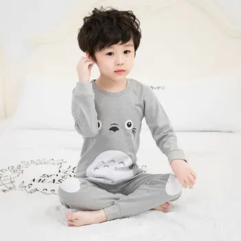 Ny langærmet Pyjamas Sæt Til Børn Drenge Pijama Infantil Bomuld Baby Boy Tøj Tegnefilm Pyjamas Børn Nattøj, Pyjamas 3-12Yrs