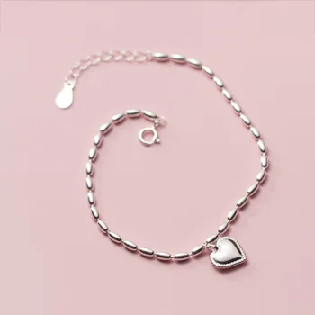 INZATT Ægte 925 Sterling Sølv Hjerte Armbånd Til Charmerende Kvinder Part Minimalistisk Fine Smykker Søde Tilbehør Gave