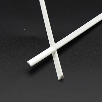 4mm halvrunde ABS plast hvid tube stick model toy sand tabel DIY bygning materiale, længde 50cm diorama 100pcs